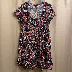 Torrid Short Sleeve Floral Dress 1X